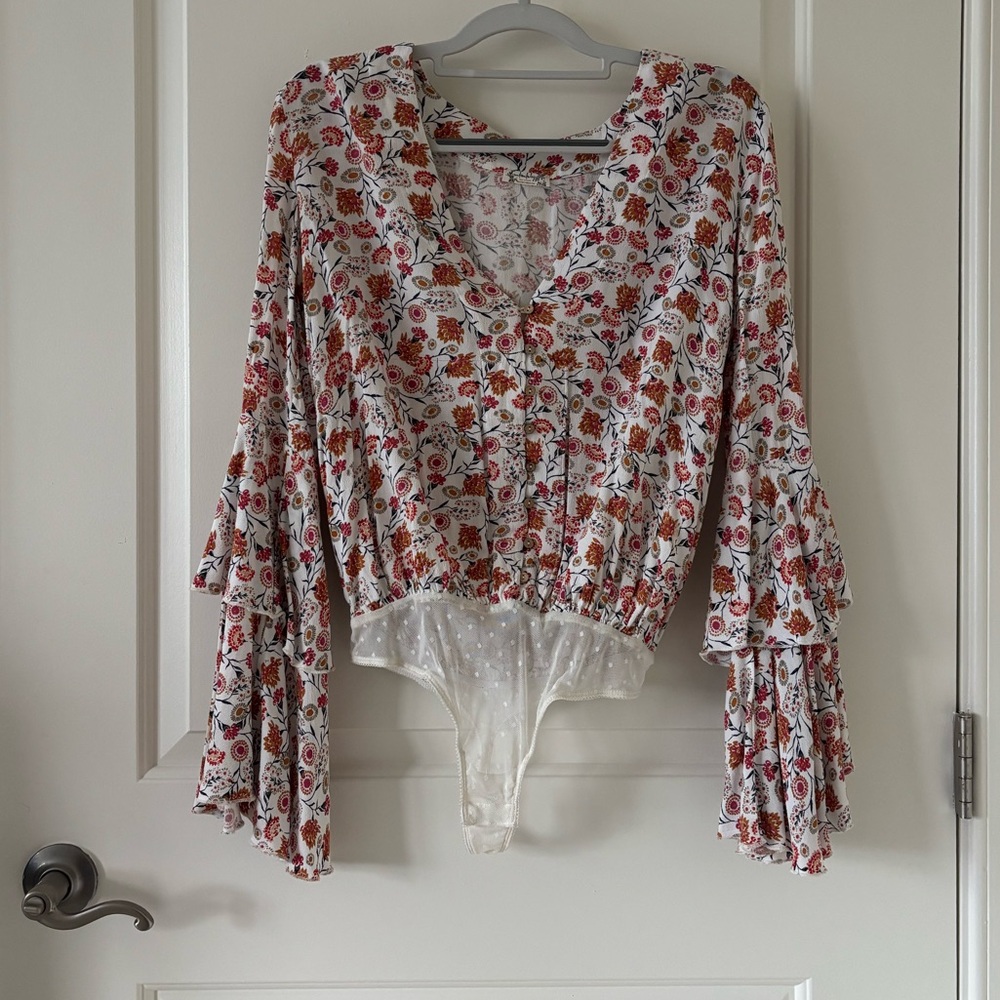 Free People She’s Dainty Floral Bodysuit